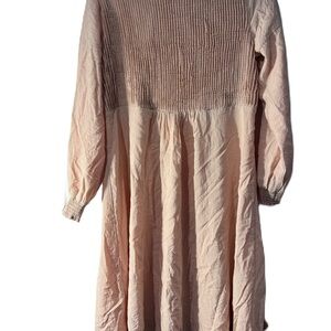 Knot & Tale XL Long Sleeve Pink Dress Midi